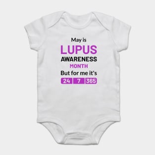 lupus Purple Awareness Month 24/7/365 Baby Bodysuit